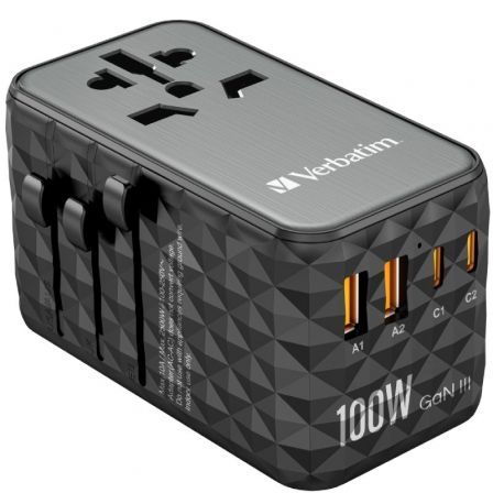 Verbatim UTA-06 Adaptador de Viaje Universal GaN III 100W